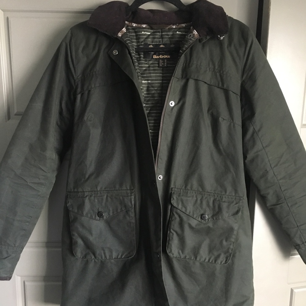 US 8 Women’s Barbour Sandbanks Waxed Cotton Jacket